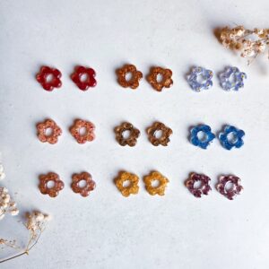 Pepite in resina con fiori colorati